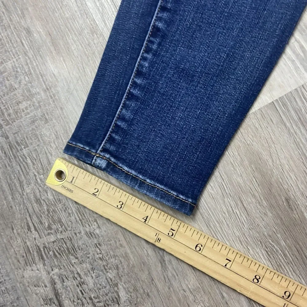 American Eagle Next Level Stretch High Waisted Skinny Dark‎ Blue 0 Long - Picture 6 of 12
